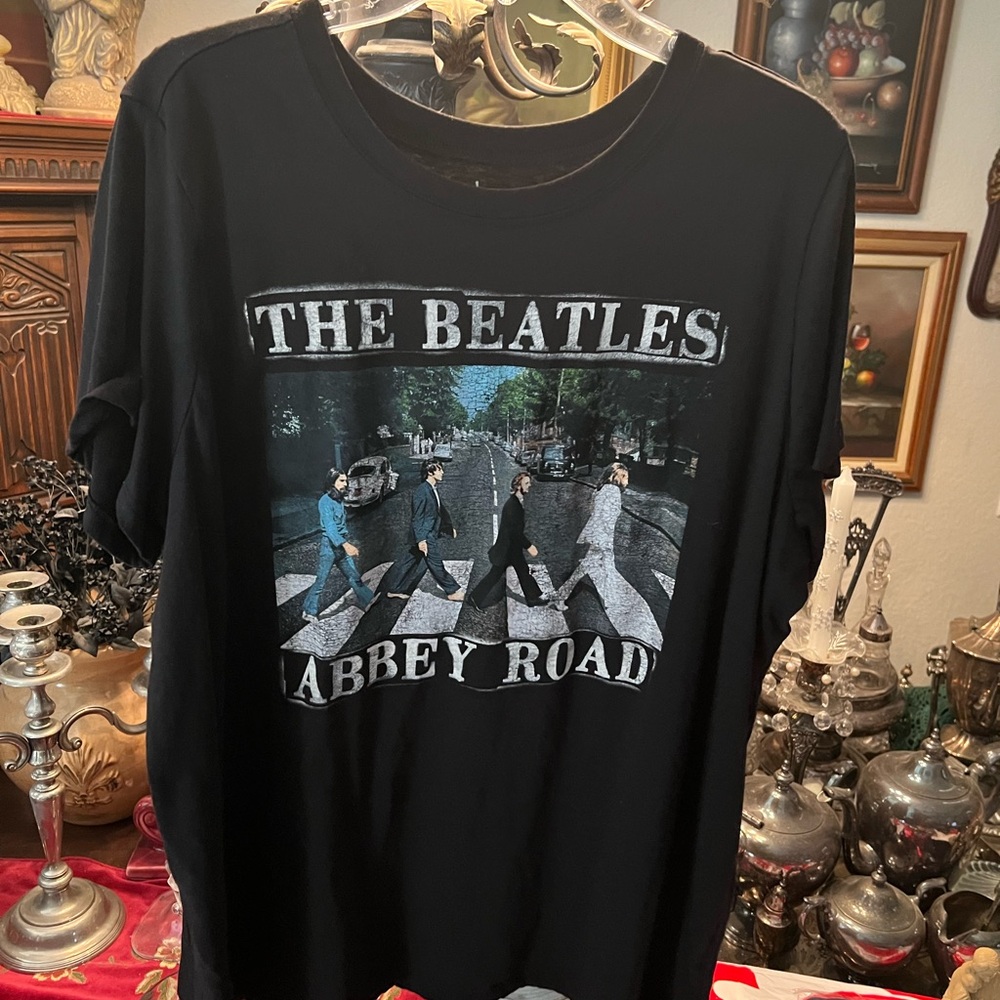The Beatles Abbey Road Black T-Shirt Hybrid Apparel Size 3